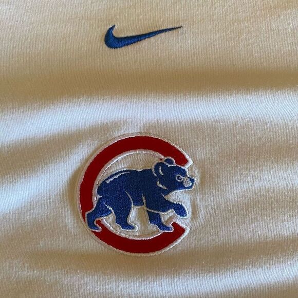 Nike Men’s Dri-Fit Center Swoosh MLB Chicago Cubs Baseball Style Tee Size Large - Picture 5 of 8